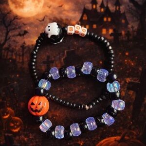 Halloween Beaded Bracelets Set
